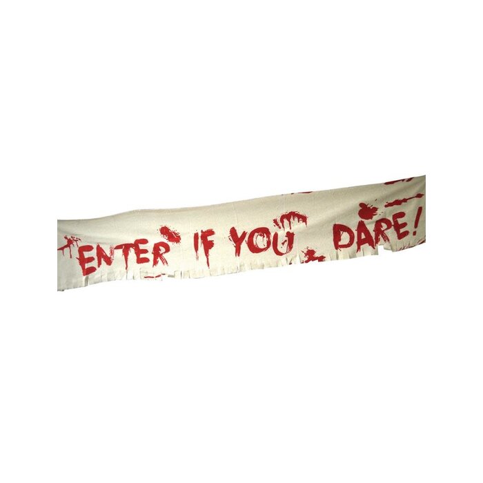 Funny Fashion Banner ENTER IF YOU DARE! Bloodlust 180 x 32 cm