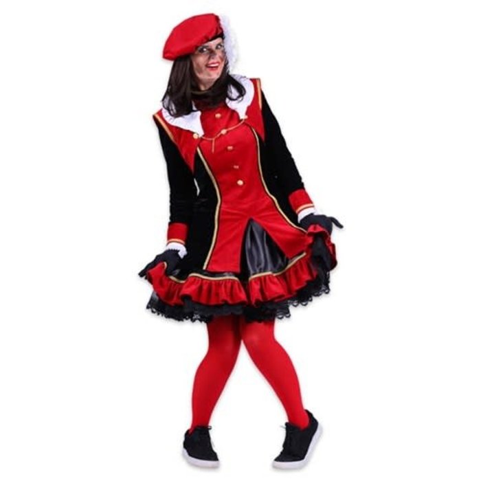 Damespiet Graciosa zwart-rood