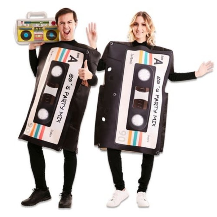 80-er jaren cassettebandje kostuum volwassenen - Feestwinkel