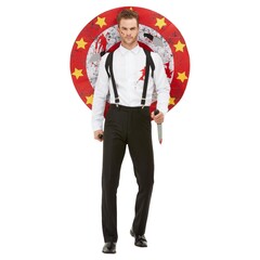 Deluxe messenwerper kostuum rood en wit