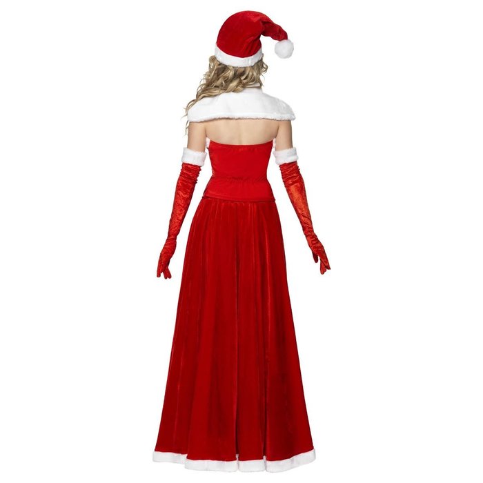 Luxe kerstkostuum dame rood