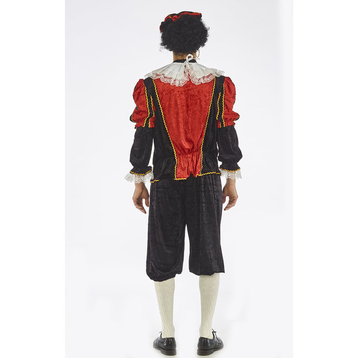 Kostuum Piet zwart/rood