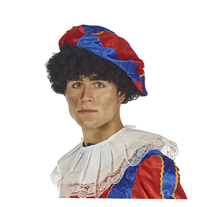 Muts Piet volwassene blauw/rood