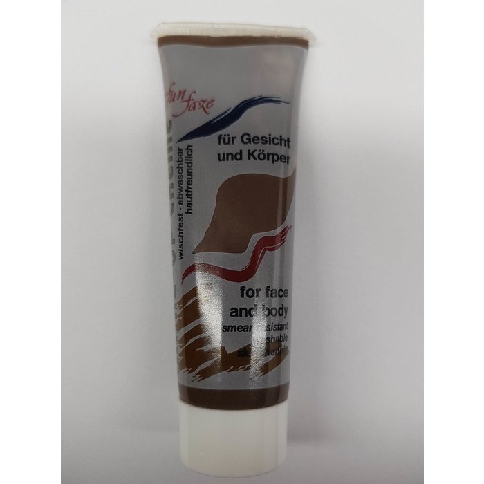 Vloeibare waterschmink Donker bruin  in tube 25ml