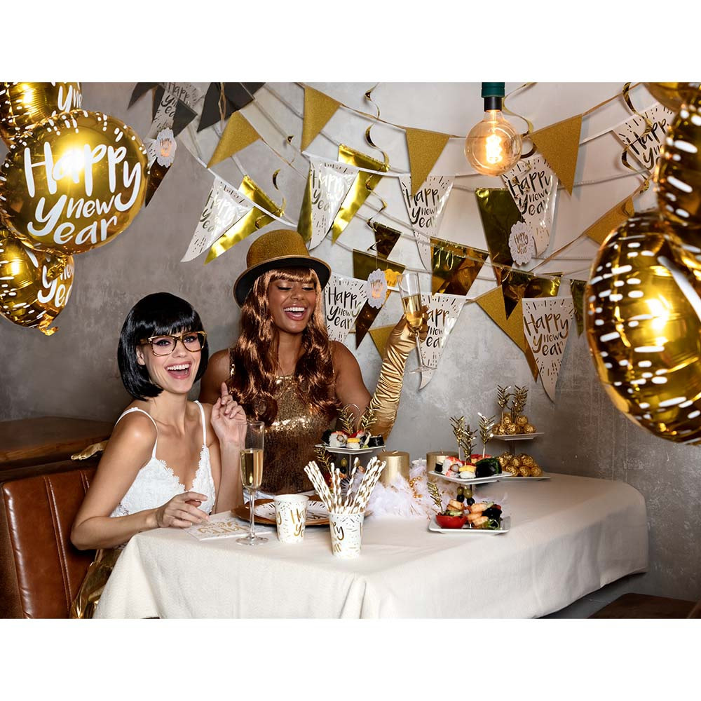 Boland Folievlaggenlijn 'Happy New Year' (30 x 20 cm)(4 m)