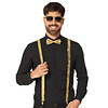 Boland Disco Accessoireset goud (partybril, vlinderstrik en bretels)