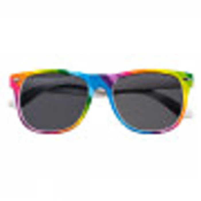 Accessoireset regenboog (partybril, vlinderstrik en bretels)