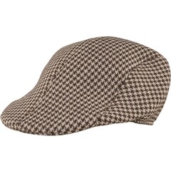 Platte pet jaren 20, beige geruit