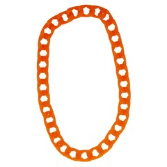 Funny Fashion Halsketting met grote schakels fluo oranje