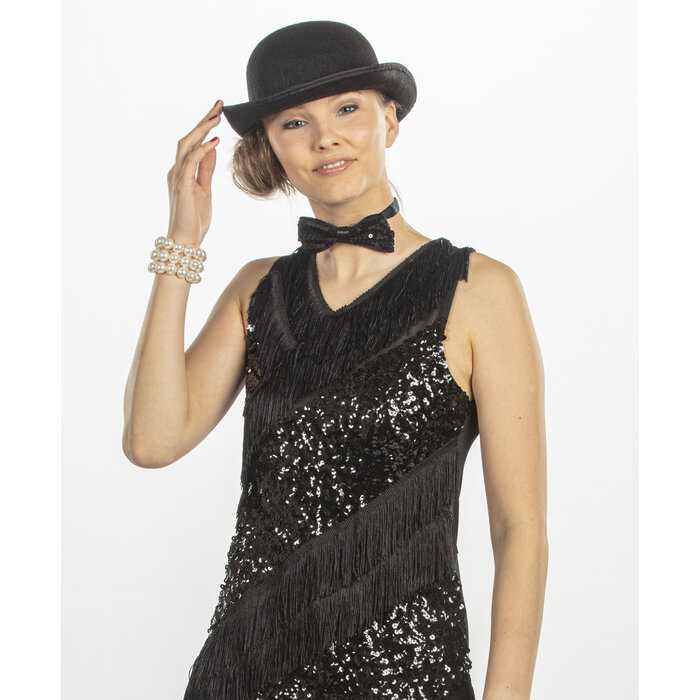 PartyLine Strik paillette zwart