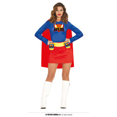 Fiestas Guirca Miss Apero superheld kleedje dames