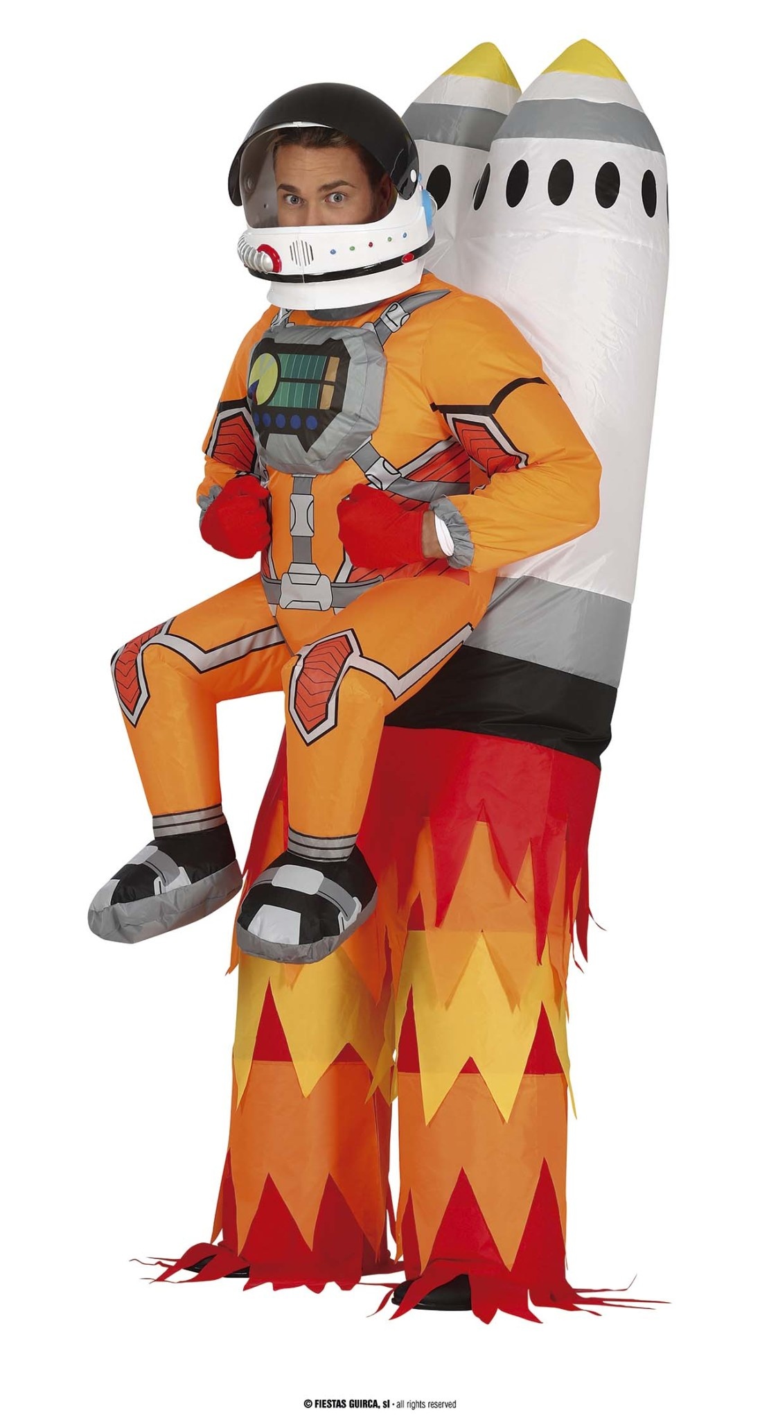 Fiestas Guirca Raket kostuum opblaasbaar