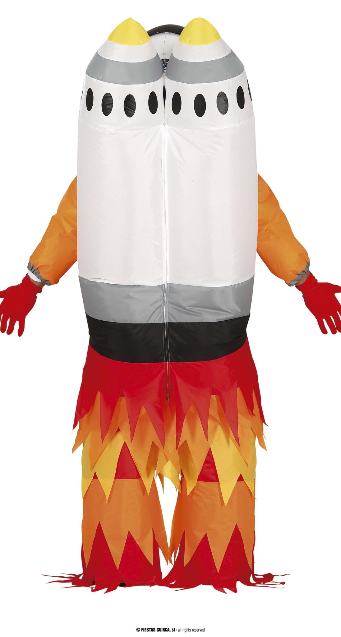 Fiestas Guirca Raket kostuum opblaasbaar