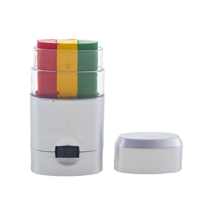 Funny Fashion Make up stick Carnaval rood/geel/groen