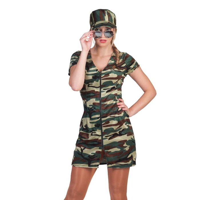 Funny Fashion Camouflage kleedje Militair Monica dames