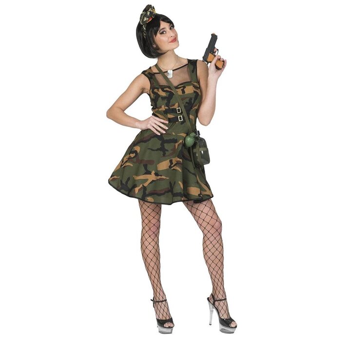 Funny Fashion Soldaat kleedje camouflage leger Angela