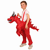 PartyLine Jump in draak met bretellen rood kostuum kind