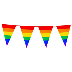Vlaggenlijn Regenboog (45 x 30 cm)(8 m)