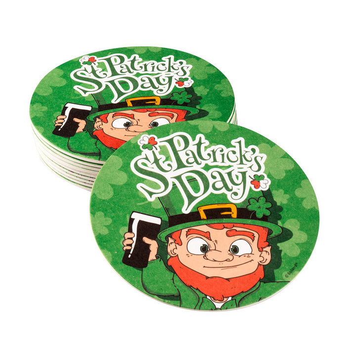 Boland Set 10 Bierviltjes St Patrick's Day (Ø 10 cm)