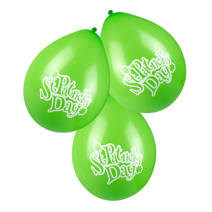 Boland Ballonnen latex 'St Patrick's Day' dubbelzijdig (Ø 25 cm) 6st.