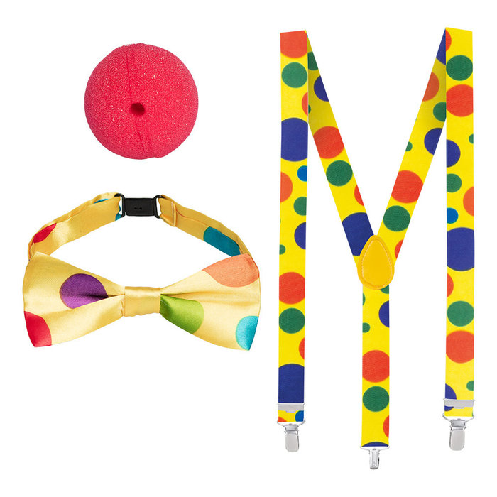 Boland Set Clown (clownsneus, vlinderstrik en bretels)