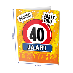 Paper Dreams Window signs - 40 jaar