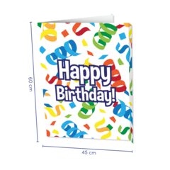 Paper Dreams Window signs - Happy birthday cartoon