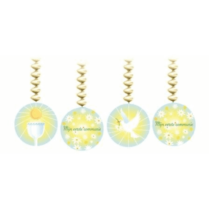 Deco rotorspiralen zilver 'Communie' per 3st