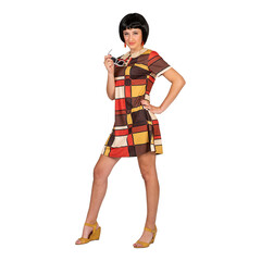 Funny Fashion Retro Hippie Disco jurk dames jaren 70