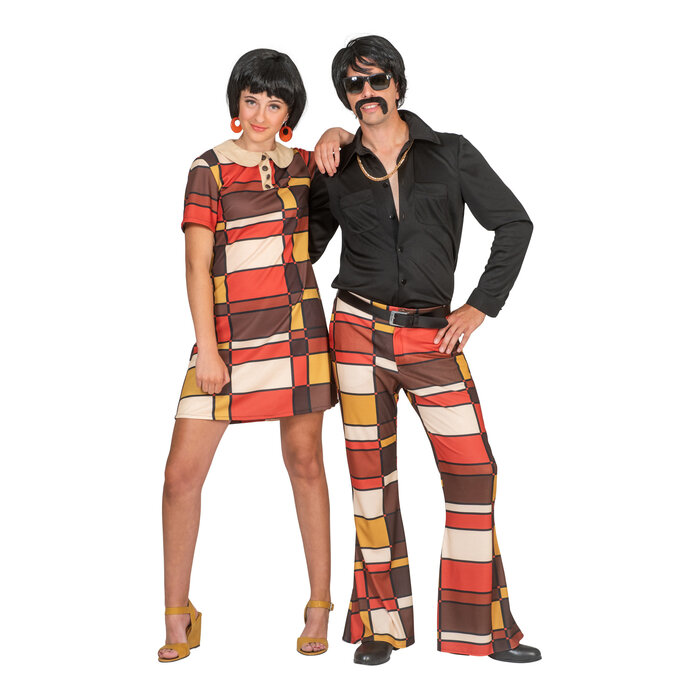 Funny Fashion Retro Hippie Disco jurk dames jaren 70