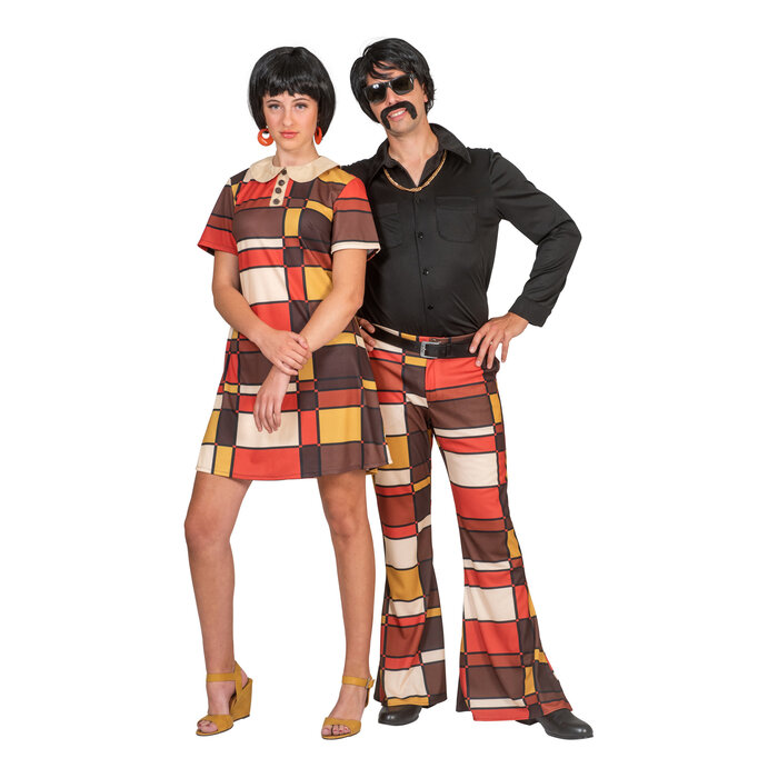 Funny Fashion Retro Hippie Disco jurk dames jaren 70