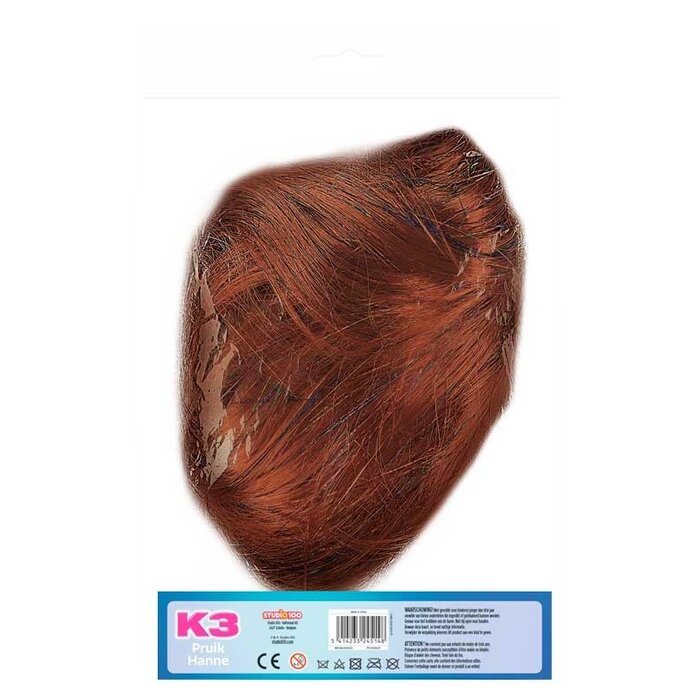 Studio 100 K3 pruik Hanne met glitter extensions