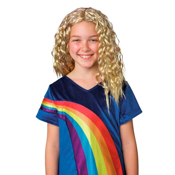 Studio 100 K3 pruik Julia met glitter extensions