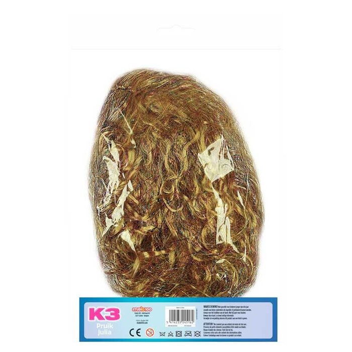 Studio 100 K3 pruik Julia met glitter extensions