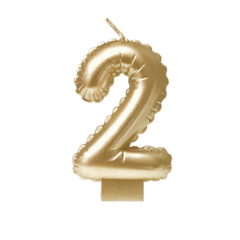 Paper Dreams Kaars folie ballon goud cijfer 2