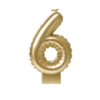 Paper Dreams Kaars folie ballon goud cijfer 6