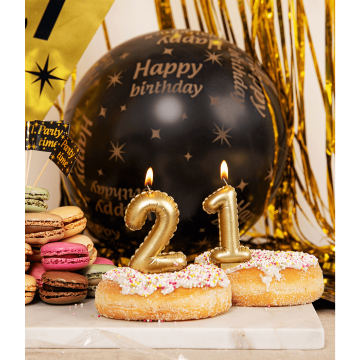 Paper Dreams Kaars folie ballon goud cijfer 6