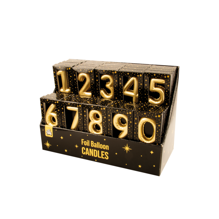 Paper Dreams Kaars folie ballon goud cijfer 6