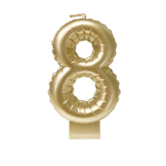 Paper Dreams Kaars folie ballon goud cijfer 8