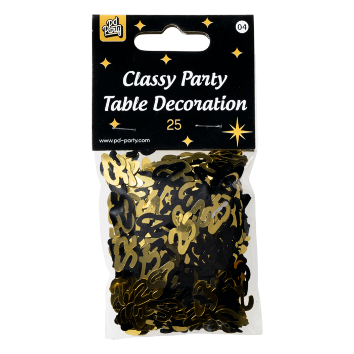 Paperdreams Tafel confetti 25 zwart/goud