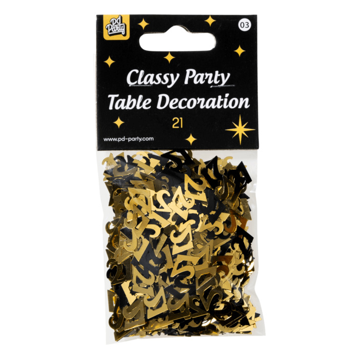 Paperdreams Tafel confetti 21 zwart/goud