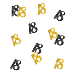 Paperdreams Tafel confetti 18 zwart/goud