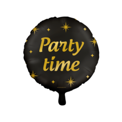 Paperdreams Folie ballon Party time zwart/goud 46cm
