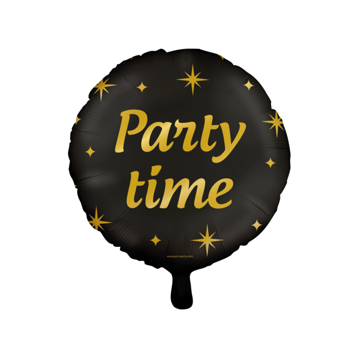 Paperdreams Folie ballon Party time zwart/goud 46cm
