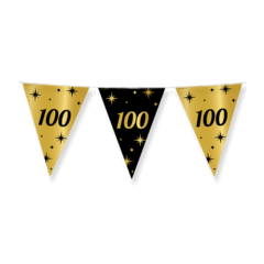 Paperdreams Vlaggenlijn 100 jaar zwart/goud 10m