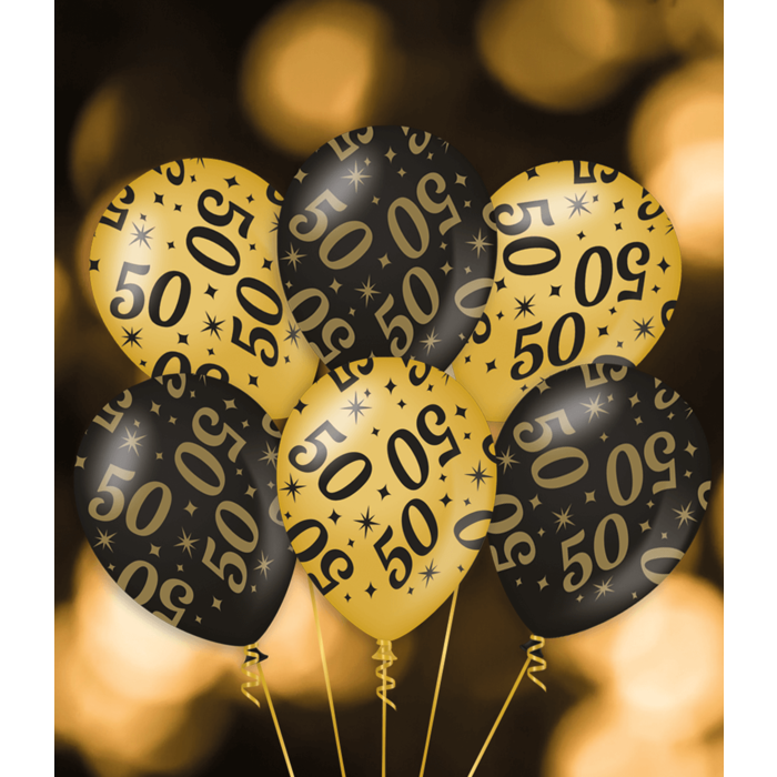 Paperdreams Ballons You did it zwart/goud 6st