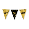 Paperdreams Vlaggenlijn 80 jaar zwart/goud 10m