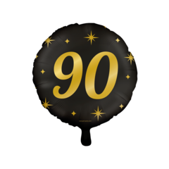 Paperdreams Folie ballon 90 zwart/goud 46cm