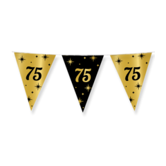 Paperdreams Vlaggenlijn 75 jaar zwart/goud 10m