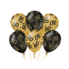 Paperdreams Ballons 80 jaar zwart/goud 6st